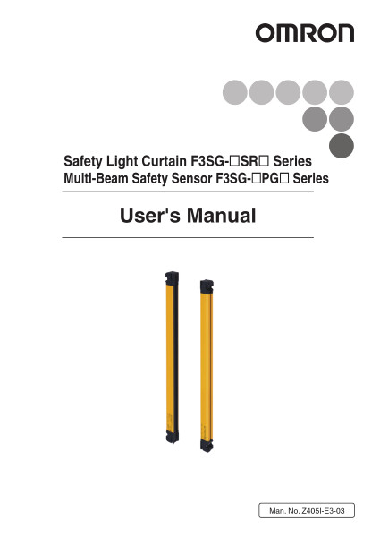 Safety Light Curtain F3SG-SR Series



Multi-Beam Safety Sensor F3SG-PG Series