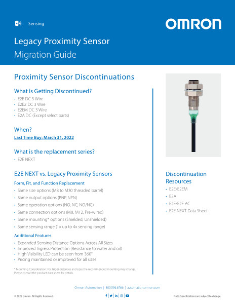 Legacy Proximity Sensor Migration Guide