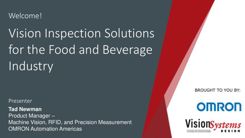 Vision Inspection Solutions for the Food and Beverage Industry | Omron