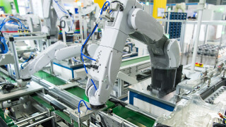 An Omron robot in a flexible manufacturing robot-20