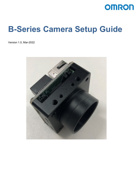 This guide covers all of the steps required to connect a B-Series board level camera to a PC and configure the camera for usage.