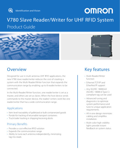 V780 Slave Reader/Writer for UFH RFID System